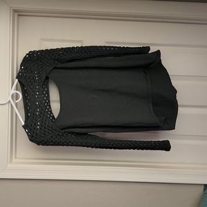 Gray Allison Joy knit cut out sweater